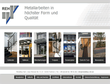 Tablet Screenshot of metallbau-reh.de
